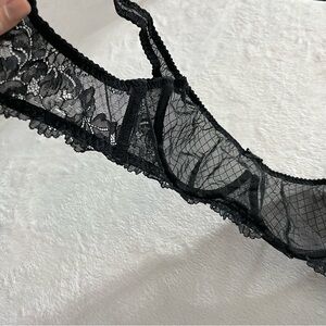 Savage X Fenty Lace Underwire Balconette Bra 34B Unique Sexy Sheer Rihanna